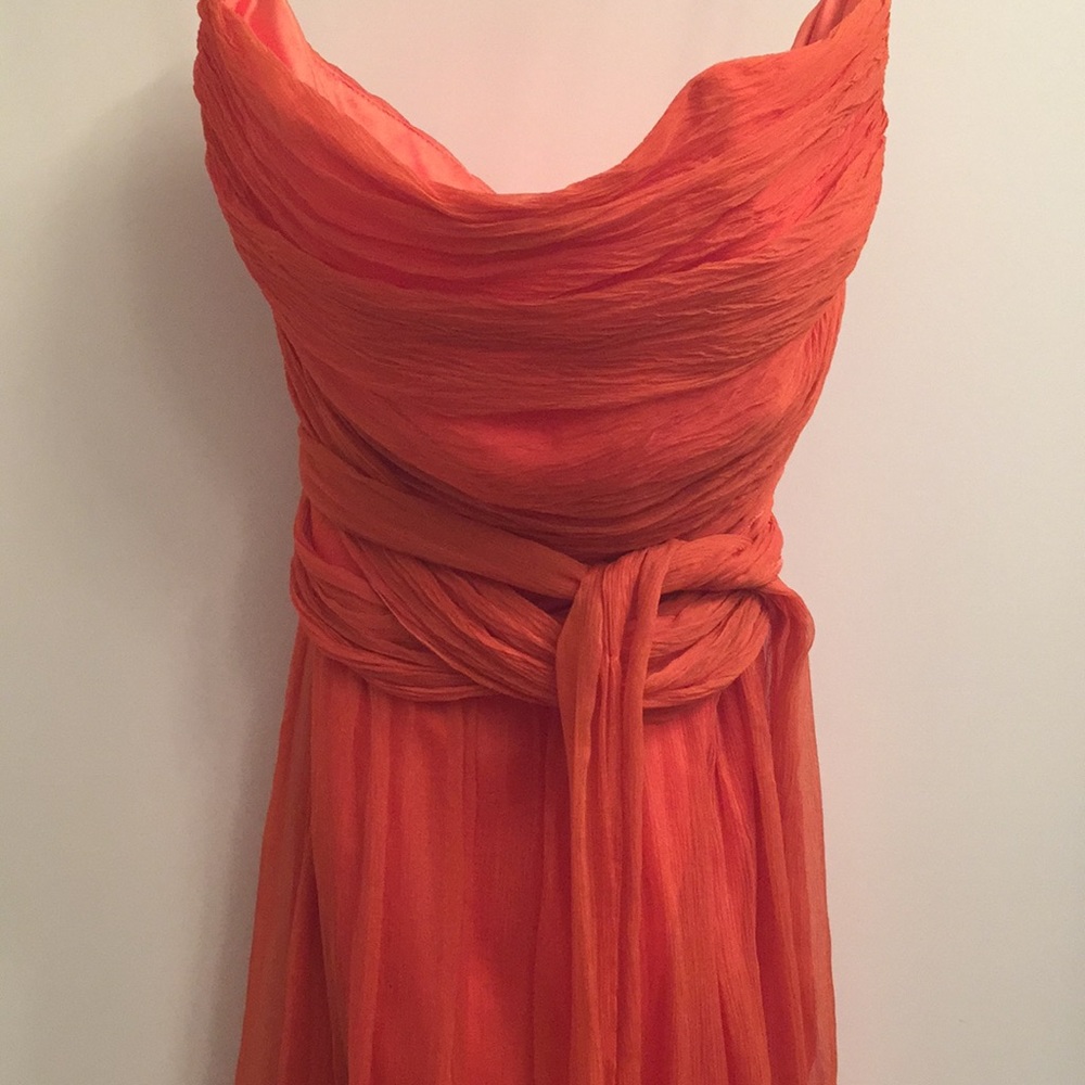 DVF orange dress